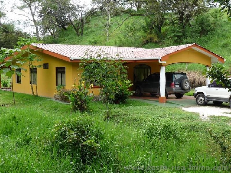 Costa Rica - 3,7 ha finca con una hermosa casa y criadero de peces del acuario en Las Juntas
