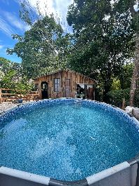 Wooden house with 70 m2, 3 bedrooms, 1 bathroom, beds for 12 people, near Playa Bejuco
