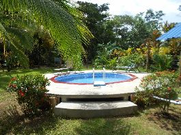 House for sale near the sea, surrounded by a tropical paradise